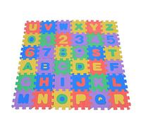 KKPLZZ 36Pcs EVA Foam Play Mat, Numbers Letters Baby Crawling Pad Toys for Kids Learning, with Bright Colors and Lightweight Design