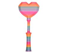 KKPLZZ 3D Printed Credit Card Wand, Telescopic Tap to Pay Contactless Payment Holder with Heart Shape Gradient Colors, for Checkout and Kids Learning