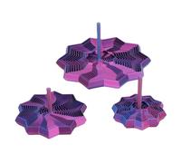 KKPLZZ 3D Printed Expanded Star Toy, Polygonal Sensory Toy with Rotating Handle, for Concentration Enhancement and Emotional Regulation (Purple)
