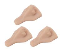 KKPLZZ 3PCS Silicone Nose Model, Soft Flexible Reusable Simulation 3D Nose Practice Tool for Piercing Suture Training, with Food Grade Material for Students Beginners (Dark Skin)