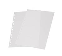 KKPLZZ 50Pcs A5 Sheet Protector, Matte Translucent PP Plastic Paper Binding Cover with 20 Holes for Presentation Notebook Report (White)