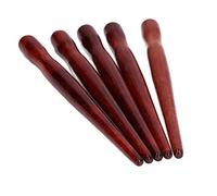 KKPLZZ 5Pcs Dip Pen Nib Holder, Premium Sandalwood Comfortable Grip Sturdy Durable, with Glossy Body, for Art Painting Comic Drawing (Red Wood Color)