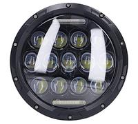 KKPLZZ 7 inch 3000LM 6000K LED Motorcycle Headlight, with 12V 80W High