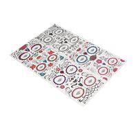 KKPLZZ 8 Sheet Halloween Face Tattoo Stickers, Unique Patterns Bright Colors Temporary Face Makeup Decoration, with Water Transfer Paper for Parties Carnivals Cosplay