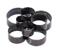 KKPLZZ 8Pcs Round Cutting Punching Die, Alloy Steel Leather Punch Tools Set with Deform Prevention for Leather Craft, 25mm 30mm 35mm 40mm 45mm 50mm 55mm 60mm