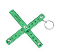 KKPLZZ ABS Folding Ruler, 50cm Foldable Ruler with Key Ring, for Carpentry Laying Tiles Projects Craft Designing (Green)