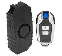 KKPLZZ Bike Alarm, Wireless Vibration Motion Sensor with Remote Control 113dB Loud Siren for, Motorcycle, Electric Scooter (Black with 1 remote control)