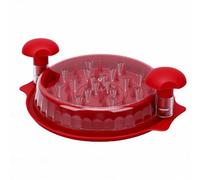 KKPLZZ Chicken Shredder Tool, 360 Degree Rotating Meat Shredder with Detachable Base Tray for Home Kitchen BBQ (Wine Red)
