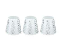 KKPLZZ Cloth Lampshade, Fine Workmanship Soft Light Fabric Lamp Shade with Iron for E14 Bulb Chandelier Table Lamp Hotel Bedroom Study (Silver)