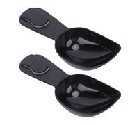 KKPLZZ Coffee Scoop, Short Handle Tablespoon with Thumb Groove for Easy Use, Ergonomic Plastic Small Spoon for Kitchen, 6.1in