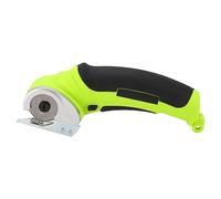 KKPLZZ Cordless Electric Scissors, Rechargeable Handheld Fabric Cutter with Safety Lock Switch and Ergonomic Handle, for Carpet Sponge Leather Kraft Paper Cutting (Green #14)