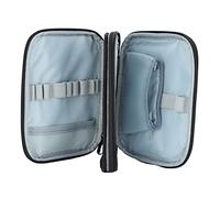 KKPLZZ Crochet Hooks Storage Bag, 2 Layer 600D Oxford Fabric Knitting Needles Organizer with Sturdy Zipper Closure, for Traveling Home Work Parks