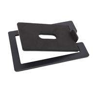 KKPLZZ Desktop Speaker Stand, 16 Degree Tilted Speaker Riser with Foam Pads for PC, Sturdy Steel Material with 7.7lbs Capacity for Enhanced Sound Performance (Black)