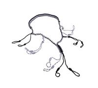 KKPLZZ Duck call lanyard, hand knitting technology durable nylon paracord, with loops for outdoor camping and adventure activities (Black)