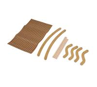 KKPLZZ Elevated Cat Hammock Bed, Removable Breathable Pine Wood Rattan Pet Cot with Cooling Mat Design, for Cats Small Dogs