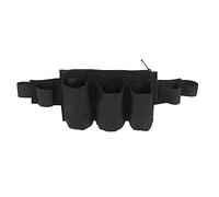 KKPLZZ Garden Tool Belt, 6 Pockets 2 Straps Adjustable Gardening Tool Pouch for Gardening Housekeeping Florists Chefs Camping (Black)