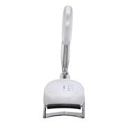 KKPLZZ Heated Eyelash Curler, Fast Heat Up with 4 Temperature Settings 55C to 85C, Memory Function for Soft Hard Flat Lashes, Built in Lithium Ion Battery for Travel Everyday Use (White)