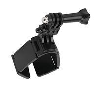 KKPLZZ Helmet Chin Mount, Adjustable Motorcycle Helmet Camera Holder | Foldable ABS Bracket with Curved Dual-sided Adhesive Base, Compatible with and OSMO Action, Stable Chin Installation for
