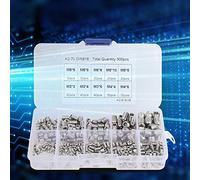 KKPLZZ Hex Socket Screw Set 304 Stainless Steel M3 M4 M5 M6 M8 | Flat Head Cap Screws, Bolt Assortment for Furniture Repair, Industrial Fastening, Construction Project, Resealable Box