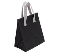 KKPLZZ Insulated Lunch Bag Reusable Tote for Work Picnic Travel (Black) | Cationic Oxford Fabric, Aluminum Foil Lining with 5mm Pearl Cotton, Leak-proof and Easy-clean, Fits Lunch Drinks and