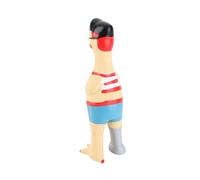 KKPLZZ Latex Squeaky Chicken Dog Toys, Bite Resistant Teeth Grinding Hand Painted Funny Interactive Squeaky Dog Toys with High Sound for Pet (Pirate Chicken)