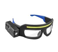 KKPLZZ LED Safety Glasses, Motion Sensor Touch Control 5 Modes Rechargeable Headlight Glasses with 90° Rotating Light 800LM USB C, for Maintenance Construction Outdoor Activities