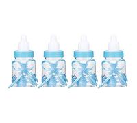 KKPLZZ Plastic Fillable Candy Bottles for Baby Shower Favors, 24-Pack | Food Grade Plastic, Transparent Color, Tight Lid, Easy Open Close, Holds 4-6 Candies, Party Decoration