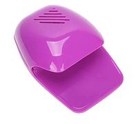 KKPLZZ Portable Nail Fan Dryer, Fast Drying Nail Polish Blower for Gel Acrylic Manicure, with Air Spray, for Home Travel Salon Use (Purple)