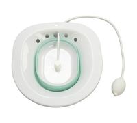 KKPLZZ Sitz Bath, Folding Portable Sitz Bath with Flusher for Hemorrhoid Postpartum Care and Women's Health (Green)