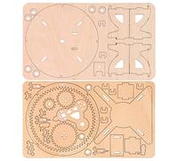 KKPLZZ Solar System Wooden Model, Beech Wood STEM Educational Toy for Kids with Sun Earth Moon Astronomy Puzzle, Hands on Ability Improvement and Science Learning