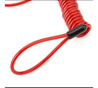 KKPLZZ Steel Wire Lock with Spring Reminder for Motorcycle Disc Brake | Steel Cable Construction, Plastic Coated, Stretchable to 1.2m, for Scooter Quad