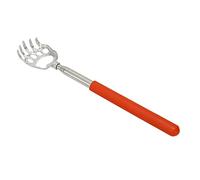KKPLZZ Telescoping Back Scratcher, Stainless Steel Extendable Body Massager for Back Scalp and Foot, with Beer Bottle Opener, Great Gift for Seniors Friends and Pregnant Women (Red)