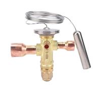 KKPLZZ Thermostatic Expansion Valve, 27KW Cooling Capacity 5/8in Inlet 7/8in Outlet, with 1.5m Capillary Tube for R22 R407C R404A R507 R134a R410A HVAC Heat Pump Air Conditioning