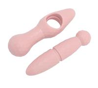 KKPLZZ Trigger Point Massage Tool, Handheld Massager for Deep Tissue Myofascial Release with Dual Heads, Portable for Neck Back Legs Hands (Pink)