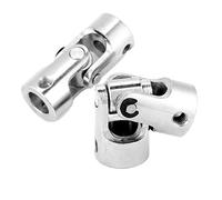 KKPLZZ Universal Joint Coupling 35mm Length 14mm OD Metal Connector | Nickle Plated Iron Shaft Coupling, 5x8mm 6x8mm 8x8mm Bore Options, for Model Cars, Ships, Robots