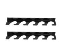 KKPLZZ Wall Mounted Fishing Pole Holders, Space Saving Sturdy Acrylic Horizontal Wall Fishing Rod Rack with 1.37 inch Slot, for 5 Rods Spinning Baitcasting Surf Fly Rods