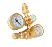 KKPLZZ Welder Gas Regulator 0-4500 psi G5/8in to 1/4in mig tig | Argon Gauge,Co2 Measurement,Mig Tig Compatibility,Safety Relief,G5/8in Inlet,1/4in Outlet,25 L/min