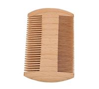 KKPLZZ Wooden Beard Comb, Professional Double Sided Fine Teeth Lice Comb for Hair and Beard, with Beech Material, Portable Grooming Styling Tool