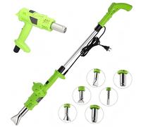 KKPOT 3 in 1 Electric Weed Burner,Electric Thermal Weeding Stick, Garden Weeder Tool with 5 Replacement Nozzles for Flame Weeding,Roofing,Melting Ice (Green)