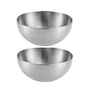 KKPW 2 Pack 3L Large Stainless Steel Serving Bowls for Fruit, Ramen, Salad, Pasta, Soup, Set of 2, Dishwasher Safe, Silver,3L