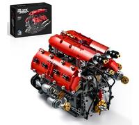 KKQ V8 Engine Building Set for Adult,Engine Model Collection Toy for Home or Office Decor, Physical Science Experiment STEM Toy,Gifts for Teen Boy 14+(1370 PCS)