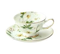 KKRANG 220ML fine bone china tea cup set with saucer camellia design tasse a cafe ceramic cup espresso coffee cups cup and saucer