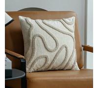 KKRANG 45x45 Chenille Decorative Throw Pillow Cover Soft Geometric Lines Cushion Covers 3-color Pillowcase Sofa Living Room