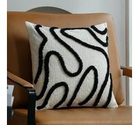 KKRANG 45x45 Chenille Decorative Throw Pillow Cover Soft Geometric Lines Cushion Covers 3-color Pillowcase Sofa Living Room