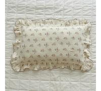 KKRANG Pillowcase Floral Print Cotton Muslin Newborn Pillow Case Cover 30x50cm 48x74cm
