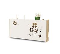 KKRANG Wifi Router Storage Box Wifi Router Storage Box Wall Mounted Hanging Router Support Cable Router Storage Box,C52x9.5x25cm
