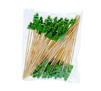 kkrrammii 100PCS Christmas Cocktail Picks 4.7 Inch Bamboo Toothpicks Appetizer Skewers Wooden Decorative Food Picks Fruit Sandwich Sticks for Christmas Party Supplies