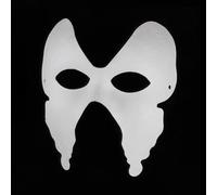 kkrrammii 10Pcs DIY White Paper Half Face Masquerade Masks Craft Mardi Gras Mask Paintable Blank Halloween Party Mask for Men Women Phantom of the Opera Two Swans
