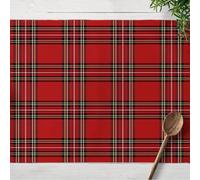 kkrrammii 4 Pack Christmas Tartan Plaid Cotton Placemats 12x18 Inch 30x45 cm Red White Gingham Buffalo Check Rustic Holiday Table Mats Reusable Dining Kitchen Decoration
