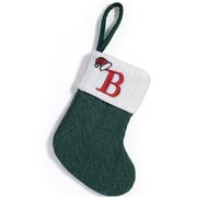 kkrrammii Personalized Pet Christmas Stocking Velvet Fabric Embroidered Paw Design Large Green Stocking for Dog Cat Family Holiday Fireplace Decoration (Multi, Letter)